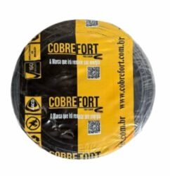 CABO FLEXIVEL 750V COBREFORT ROLO 100M 10,0MM PRETO
