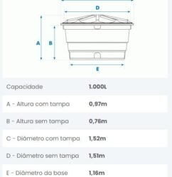 CAIXA D'AGUA 1000L POLIETILENO FORTLEV