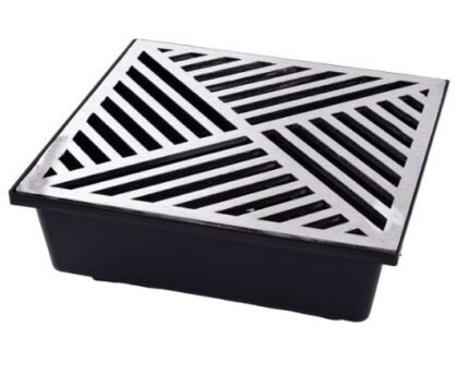 CAIXA COLETORA COM GRELHA DE ALUMINIO 30X30 BREC