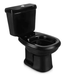 KIT BACIA (IP5112) + CAIXA ACOPLADA (IC5412) SABATINI PRETA ICASA