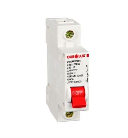 36f97ece-0166-44ac-8f32-a0e9b4839ac8 DISJUNTOR DIN UNIP 1X32A (C) OUROLUX 26050