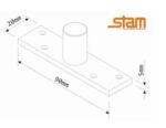 DOBRADICA PARA PORTA PINO PIVOTANTE ZINCADA (ATÉ 150 KG) STAM 76340