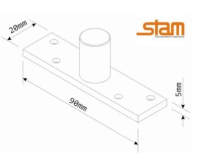 DOBRADICA PARA PORTA PINO PIVOTANTE ZINCADA (ATÉ 150 KG) STAM 76340