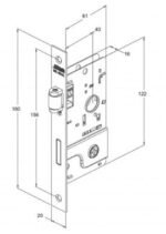 FECHADURA PIVOTANTE ROLETE ROSETA QUAD INOX TETRA 800 STAM 39803