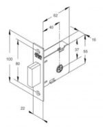 FECHADURA AUXILIAR 1004 ROSETA OXIDADO TETRA STAM 10987