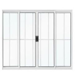 JANELA ALUM BRANCO 4F 120X100-8 C/GR CLAS CRV P 2622