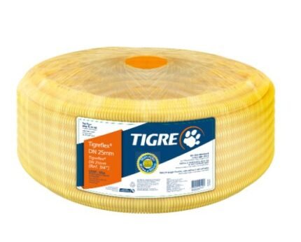 ELETRODUTO CORRUGADO AMARELA 20MM (1/2) ROLO 50M TIGREFLEX