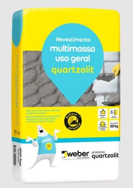 MASSA PRONTA MULTIMASSA 20KG QUARTZOLIT USO GERAL