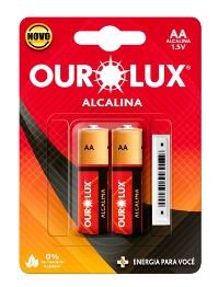 PILHA ALCALINA AA PEQ BL 2UN OUROLUX 27305