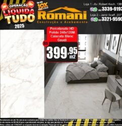 PORCELANATO POLIDO HD RETIFICADO 120X240 CALACATA BLANC GAUDI (2.88)*