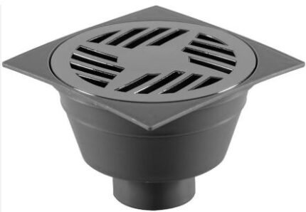 RALO SIFONADO REDONDO CINZA GRELHA QUADRADA CROMADA ASTRA R4