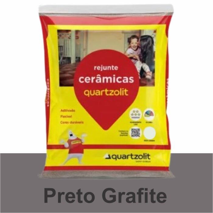 REJUNTE CERAMICO FLEX 1KG PRETO GRAFITE QUARTZOLIT