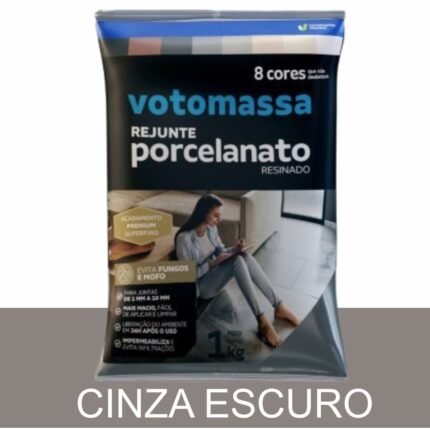 REJUNTE PORCELANATO RESINADO VOTORAN CINZA ESCURO 1KG#