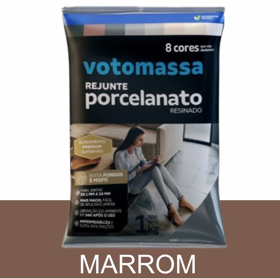 1164ffb0-bed2-4209-8ea0-d15a5c841499 REJUNTE PORCELANATO RESINADO VOTORAN MARRON 1KG#