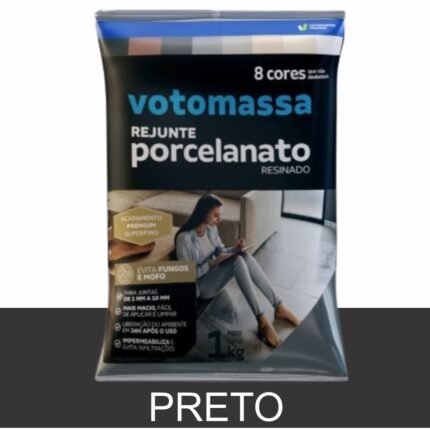 REJUNTE PORCELANATO RESINADO VOTORAN PRETO 1KG#