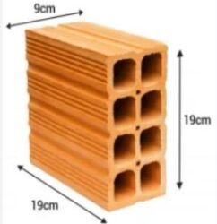 TIJOLO 8 FUROS 9X19X19CM SAPOPEMA UNIDADE#