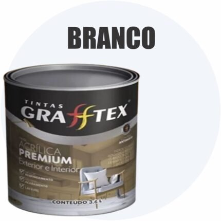 TINTA ACRILICA FOSCA PREMIUM INT/EXT 3,6L BRANCO GRAFFTEX