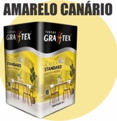 TINTA ACRILICA FOSCA STANDARD INT/EXT 18L AMARELO CANARIO GRAFFTEX