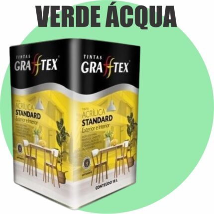TINTA ACRILICA FOSCA STANDARD INT/EXT 18L VERDE ACQUA GRAFFTEX