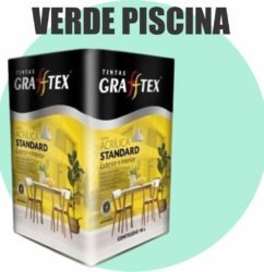 TINTA ACRILICA FOSCA STANDARD INT/EXT 18L VERDE PISCINA GRAFFTEX