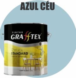 TINTA ACRILICA FOSCA STANDARD INT/EXT 3,6L AZUL CEU GRAFFTEX