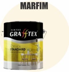 TINTA ACRILICA FOSCA STANDARD INT/EXT 3,6L MARFIM GRAFFTEX