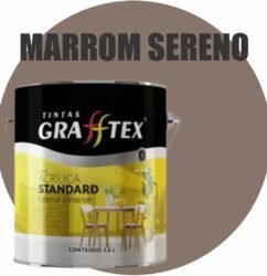 TINTA ACRILICA FOSCA STANDARD INT/EXT 3,6L MARROM SERENO GRAFFTEX