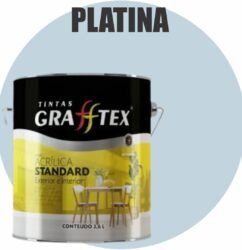 TINTA ACRILICA FOSCA STANDARD INT/EXT 3,6L PLATINA GRAFFTEX