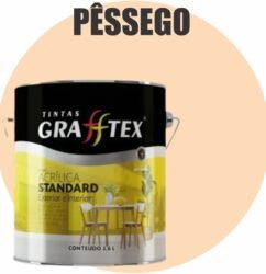 TINTA ACRILICA FOSCA STANDARD INT/EXT 3,6L PESSEGO GRAFFTEX