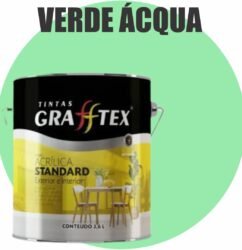 TINTA ACRILICA FOSCA STANDARD INT/EXT 3,6L VERDE ACQUA GRAFFTEX