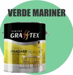 TINTA ACRILICA FOSCA STANDARD INT/EXT 3,6L VERDE MARINER GRAFFTEX