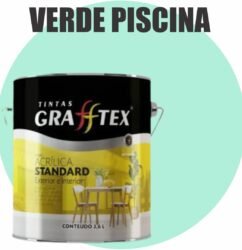 TINTA ACRILICA FOSCA STANDARD INT/EXT 3,6L VERDE PISCINA GRAFFTEX
