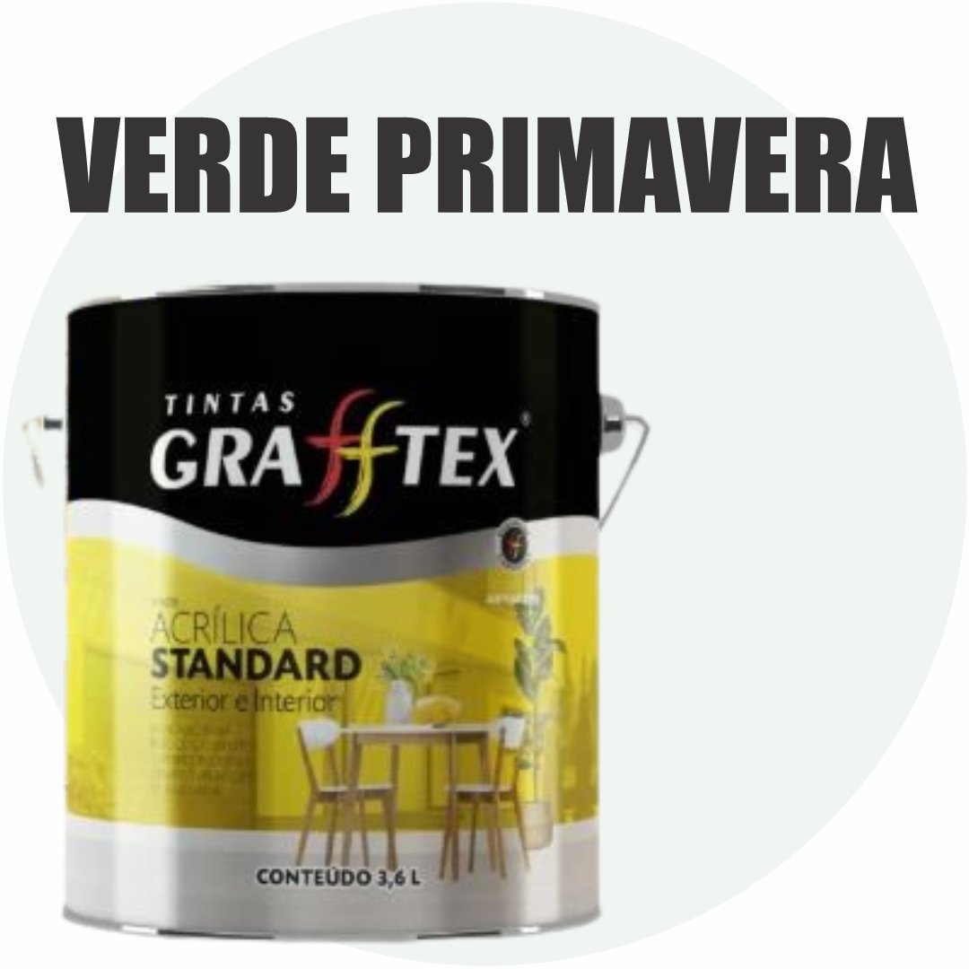 3ed27ac9-c8d3-4978-b15b-ec3982b211df TINTA ACRILICA FOSCA STANDARD INT/EXT 3,6L VERDE PRIMAVERA GRAFFTEX