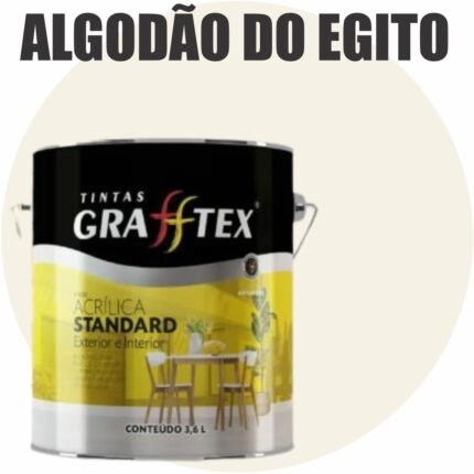 TINTA ACRILICA FOSCA STANDARD INT/EXT 3,6L ALGODAO DO EGITO GRAFFTEX-