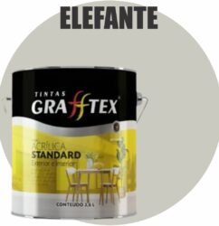 TINTA ACRILICA FOSCA STANDARD INT/EXT 3,6L ELEFANTE GRAFFTEX