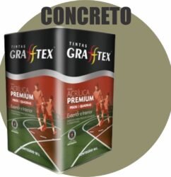 TINTA ACRILICA FOSCA PISOS E QUADRAS PREMIUM 18L CONCRETO GRAFFTEX-
