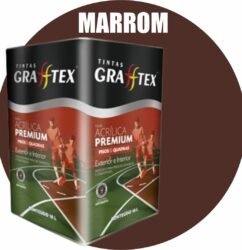 TINTA ACRILICA FOSCA PISOS E QUADRAS PREMIUM 18L MARROM GRAFFTEX