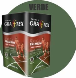 TINTA ACRILICA FOSCA PISOS E QUADRAS PREMIUM 18L VERDE GRAFFTEX