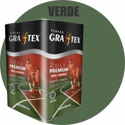 TINTA ACRILICA FOSCA PISOS E QUADRAS PREMIUM 18L VERDE GRAFFTEX