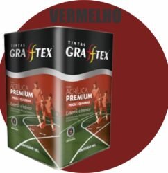 TINTA ACRILICA FOSCA PISOS E QUADRAS PREMIUM 18L VERMELHO GRAFFTEX