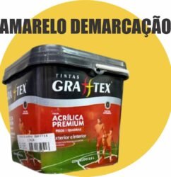 TINTA ACRILICA FOSCA PISOS E QUADRAS PREMIUM 3,6L AMARELO DEMARCAÇAO GRAFFTEX