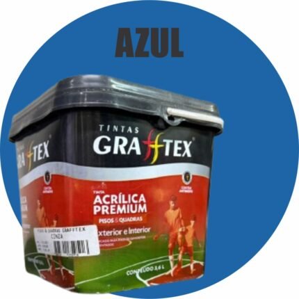 TINTA ACRILICA FOSCA PISOS E QUADRAS PREMIUM 3,6L AZUL GRAFFTEX