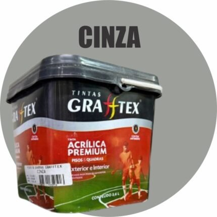TINTA ACRILICA FOSCA PISOS E QUADRAS PREMIUM 3,6L CINZA GRAFFTEX-