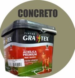 TINTA ACRILICA FOSCA PISOS E QUADRAS PREMIUM 3,6L CONCRETO GRAFFTEX-
