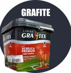 TINTA ACRILICA FOSCA PISOS E QUADRAS PREMIUM 3,6L GRAFITE GRAFFTEX