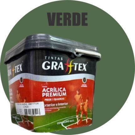 TINTA ACRILICA FOSCA PISOS E QUADRAS PREMIUM 3,6L VERDE GRAFFTEX