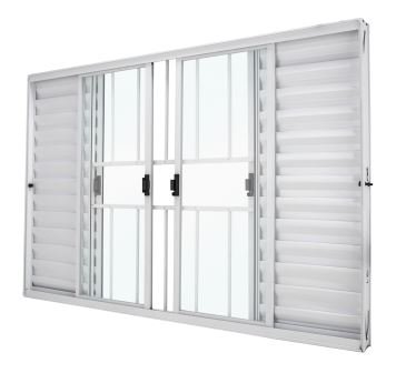 VENEZIANA ALUM 6F BR 120X100-8 C/G C/V CRV P3322 CLASSIC 3322