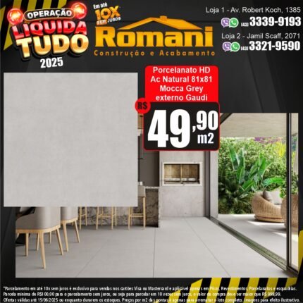 PORC MOCCA GREY NATURAL RET. 81X81 GAUDI (2,64)*