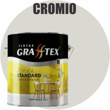 TINTA ACRILICA FOSCA STANDARD INT/EXT 3,6L CROMIO GRAFFTEX-