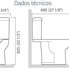 KIT BACIA LUNA MEDIC IP9400 + CAIXA ACOPLADA IC9400 BRANCA ICASA